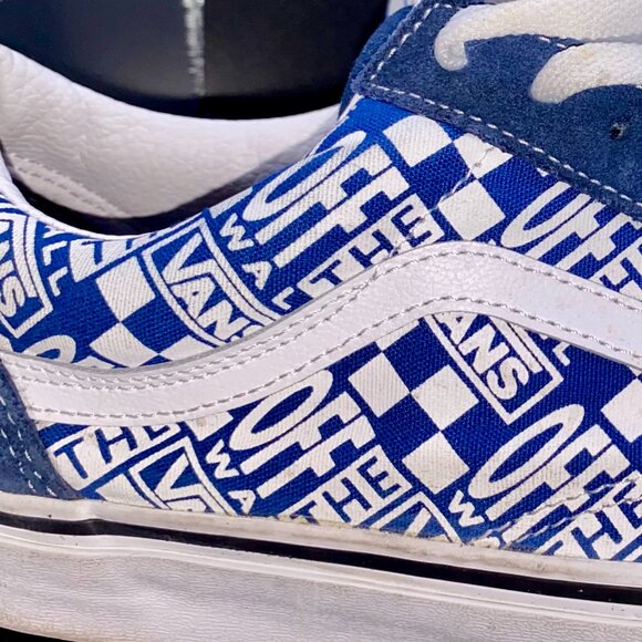 Size 12 - Vans Old Skool "Off The Wall" Checkerboard All-Over Print Sneakers - Picture 5 of 5